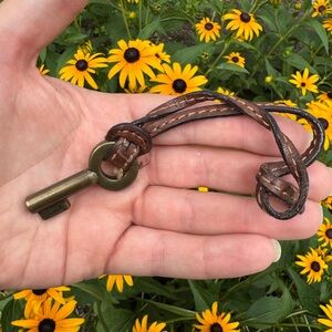 Vintage Fossil Keychain Hangtag Charm Keyfob